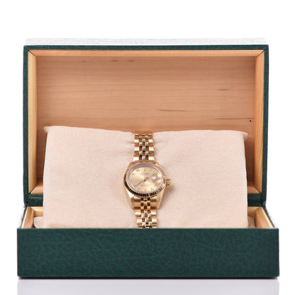 Rolex 18K Yellow Gold 26mm Oyster Perpetual Datejust Watch Champagne Roman 69178 8 of 8