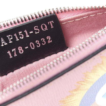 Fendi Vitello Elite Century Hypnoteyes Studded Coin Pouch Key Case Bubblegum Multicolor 7 of 8