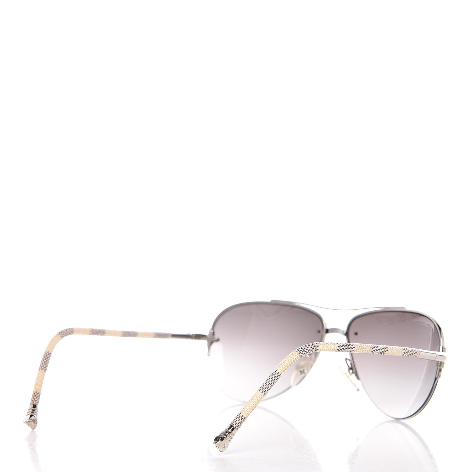 Louis Vuitton Damier Azur Petite Viola Pilote Aviator Sunglasses Z0570U 4 of 7