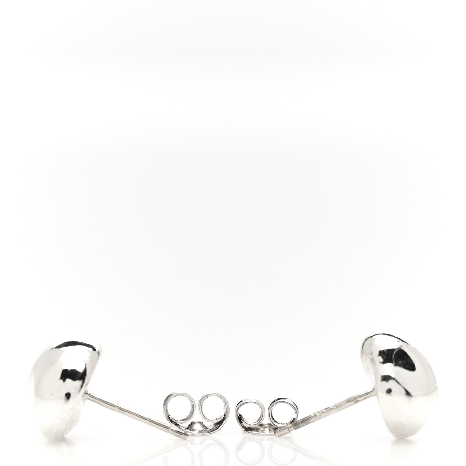 Tiffany Sterling Silver Elsa Peretti Nugget Earrings 3 of 4