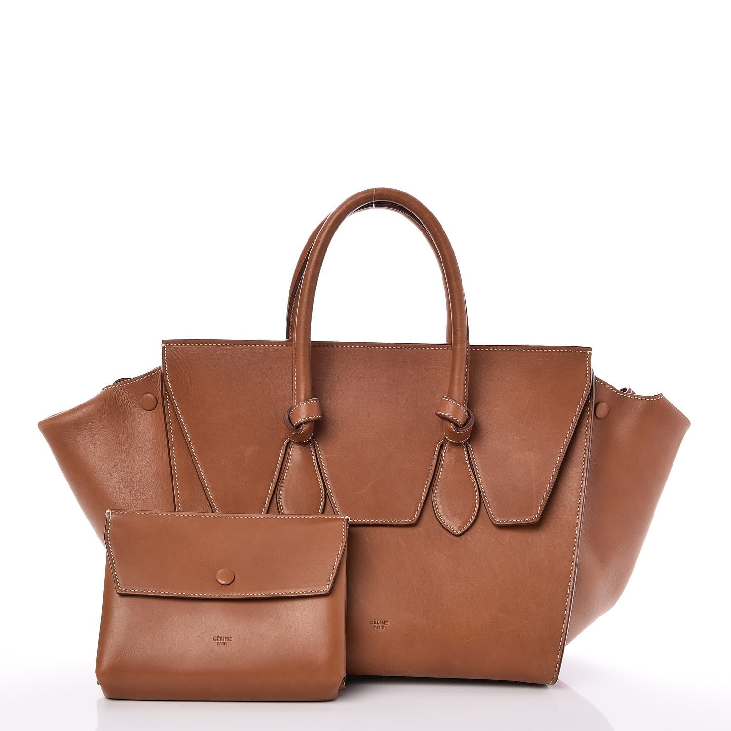 Celine Natural Calfskin Small Tie Knot Tote Tan 4 of 9