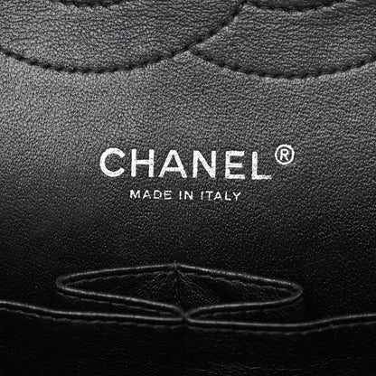 Chanel Striated Patent Quilted Jumbo Double Flap Black 6 of 17