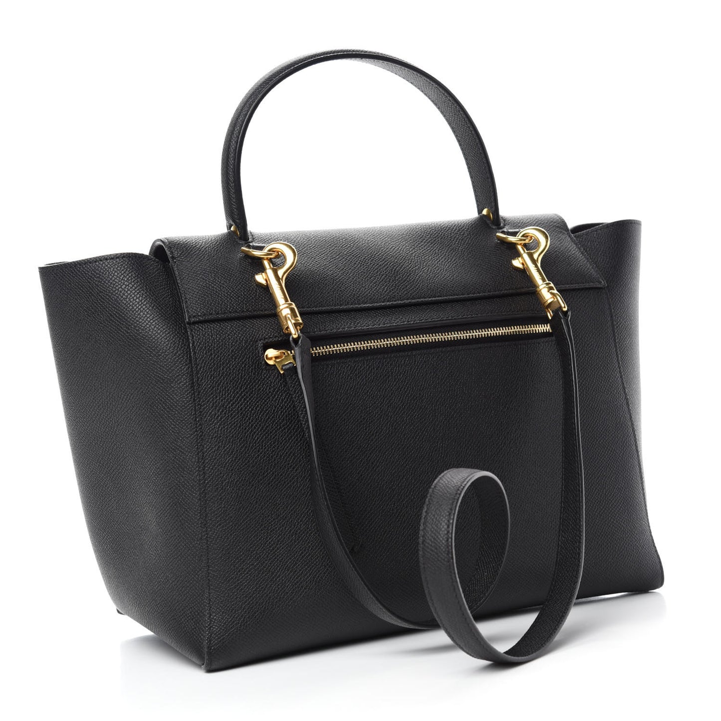 Grained Calfskin Mini Belt Bag Black
