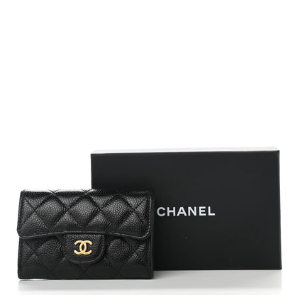 Chanel Caviar Quilted Flap Card Holder Wallet Black 9 of 9