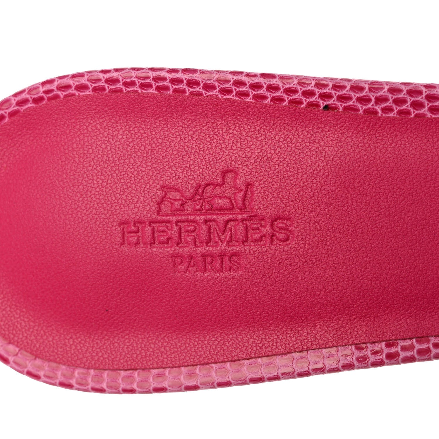 Hermes Lizard Oasis Sandals 38 Rose Fuchsia 7 of 9