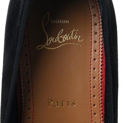 Christian Louboutin Veau Velours Strass Mens Navy Dandelion Flat Loafers 39 Black Cry Aurum Gold 17 of 19