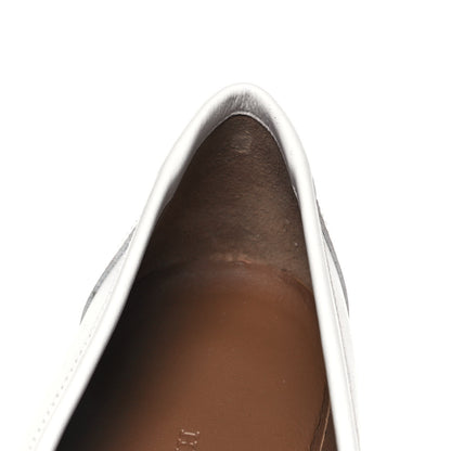 Hermes Calfskin Womens Royal Loafers 40 White 13 of 14