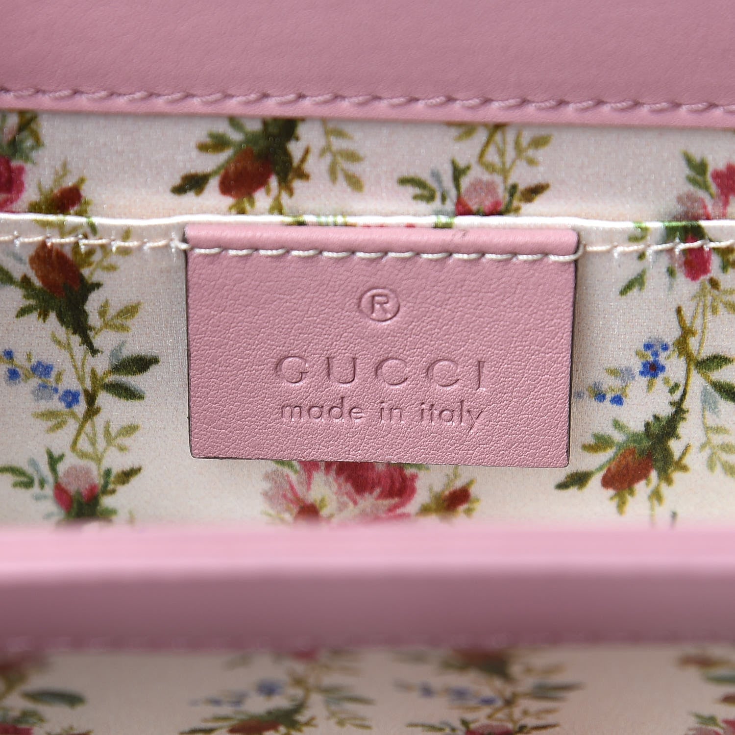 Gucci Calfskin Bamboo Crystal Mini Thiara Top Handle Bag Carmine Rose Gold 6 of 11