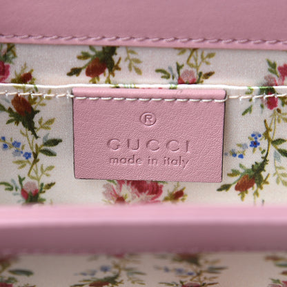 Gucci Calfskin Bamboo Crystal Mini Thiara Top Handle Bag Carmine Rose Gold 6 of 11