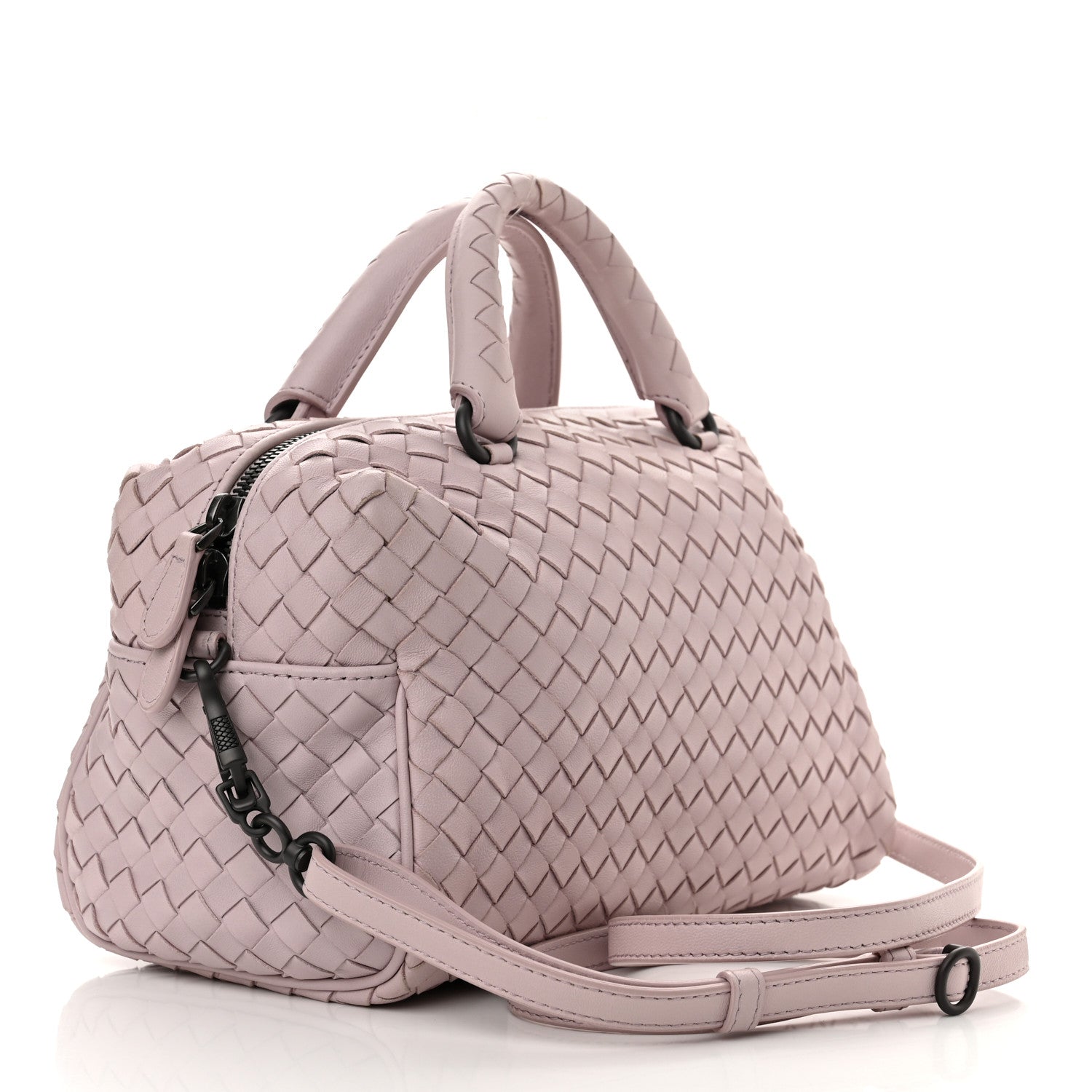 Bottega Veneta Nappa Intrecciato Top Handle Bag Antique Rose 3 of 11