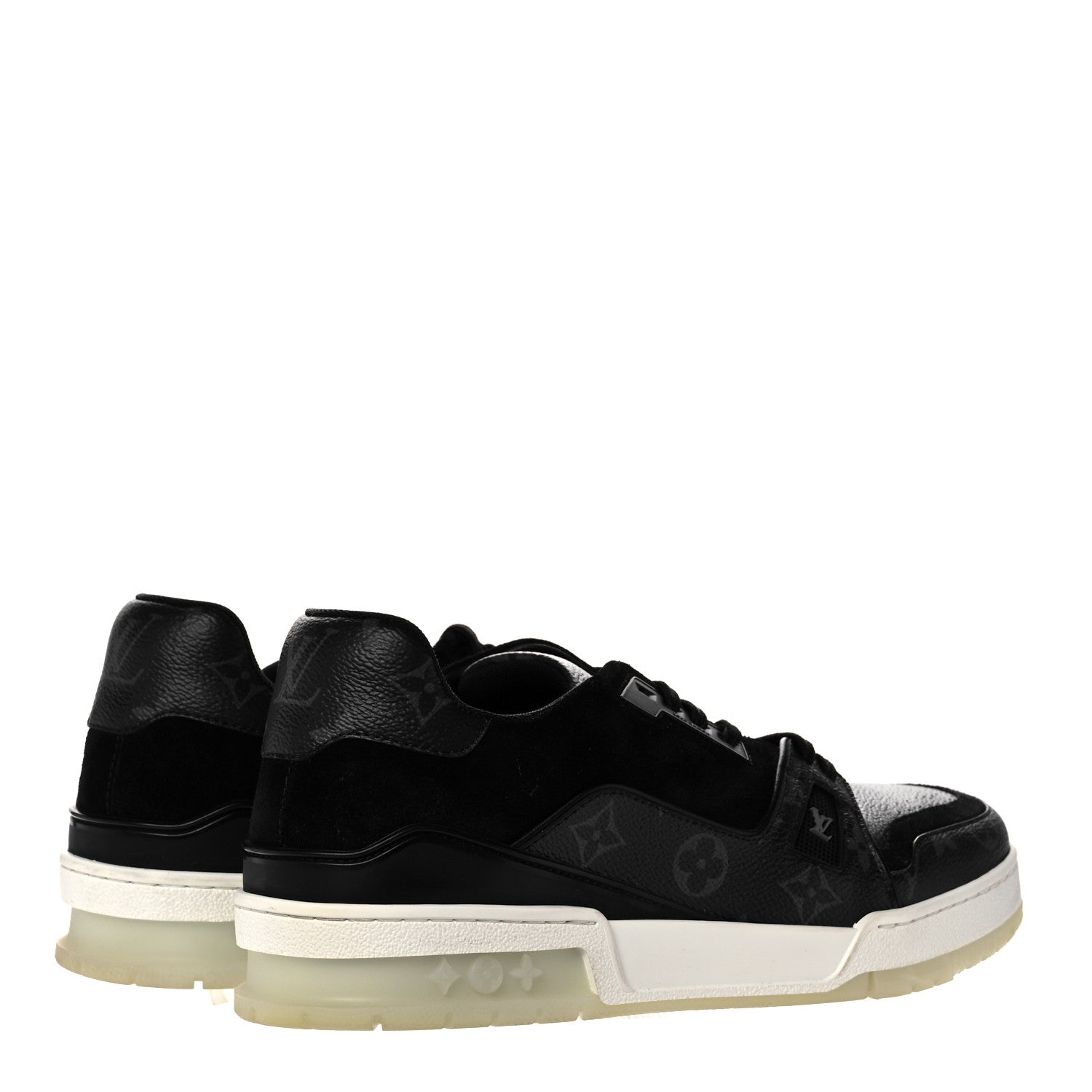 Louis Vuitton Monogram Eclipse LV Trainer Sneaker 8.5 Black 4 of 6