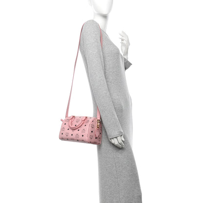 MCM Visetos Small Ella Boston Bag Soft Pink 2 of 10