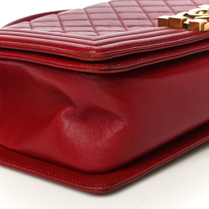 Chanel Calfskin Quilted Medium Boy Flap Red 8 of 21
