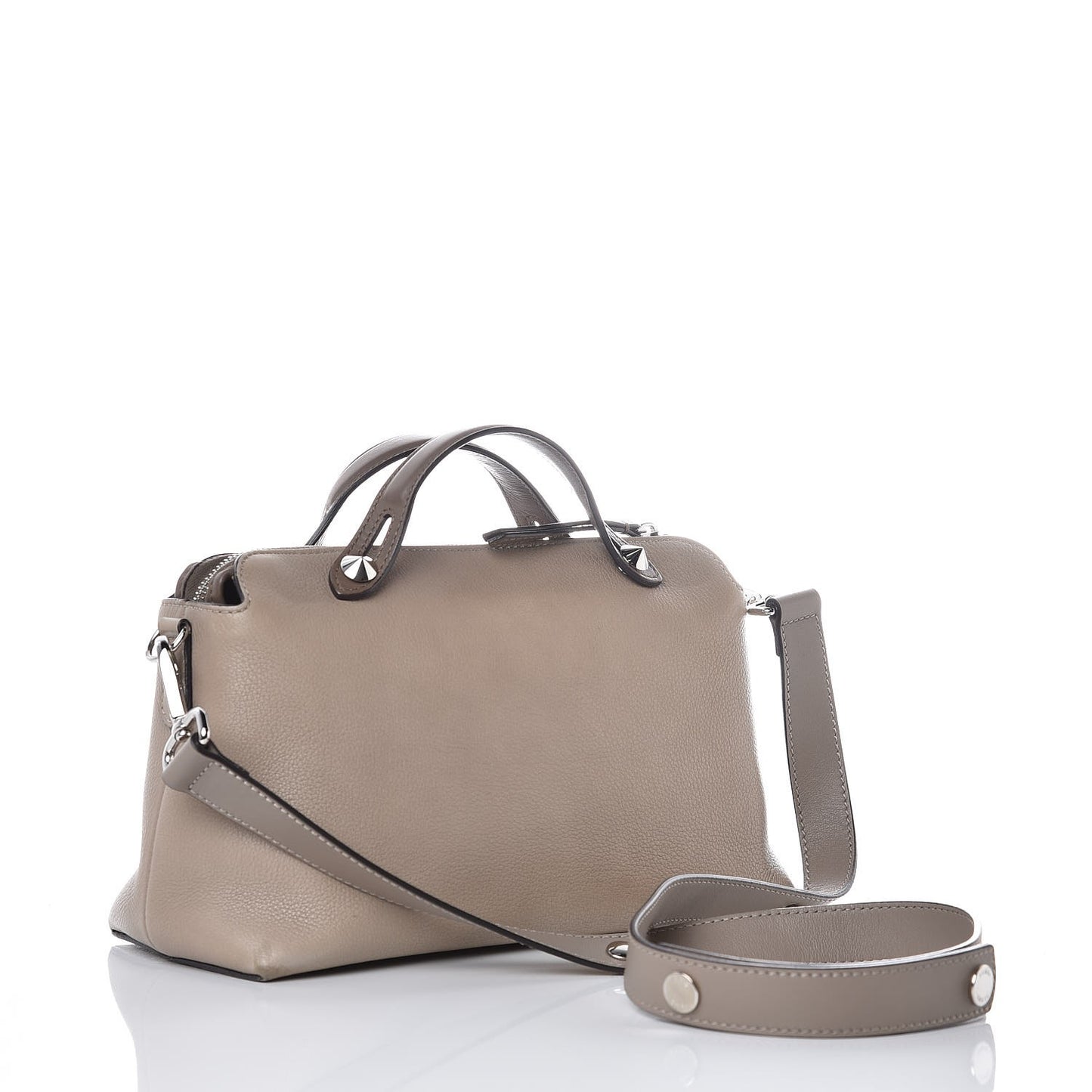 Vitello Dolce Medium By The Way Boston Bag Tortora Seppia