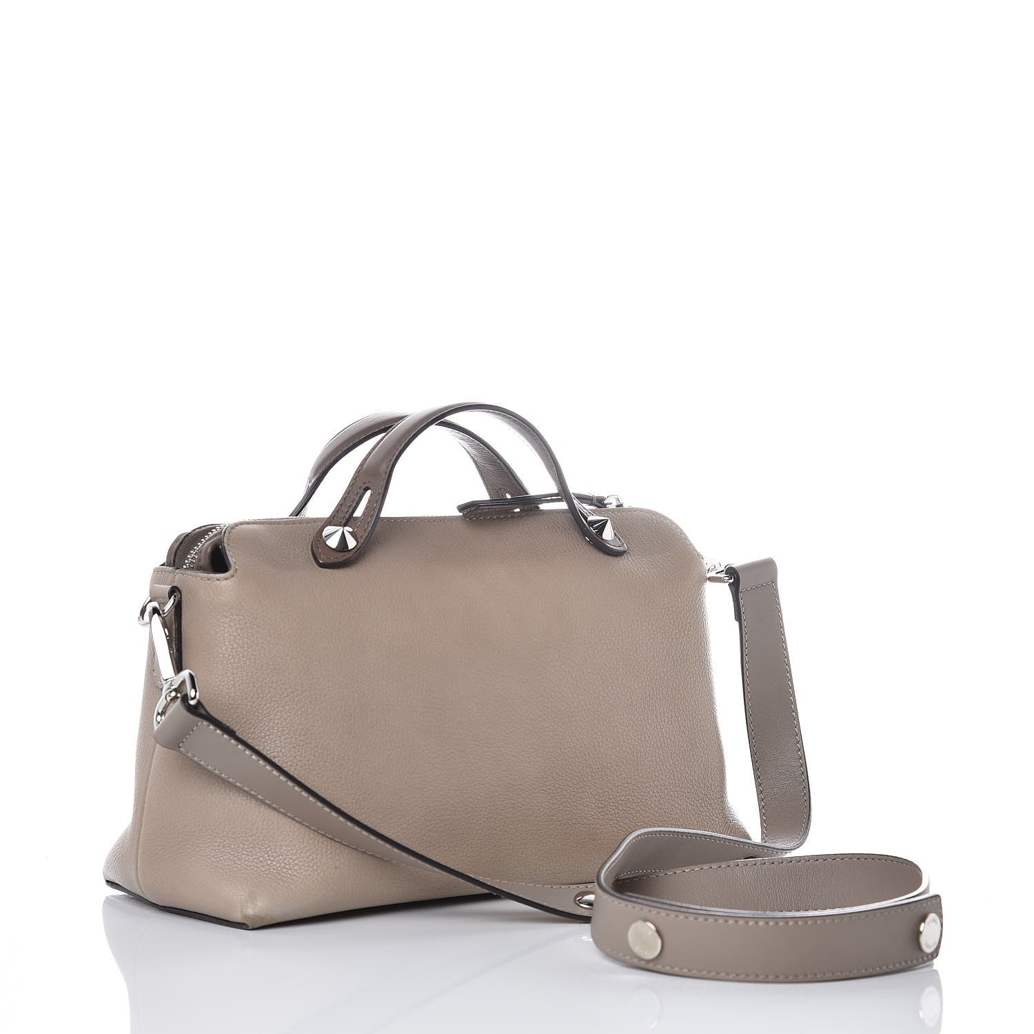 Fendi Vitello Dolce Medium By The Way Boston Bag Tortora Seppia 3 of 7