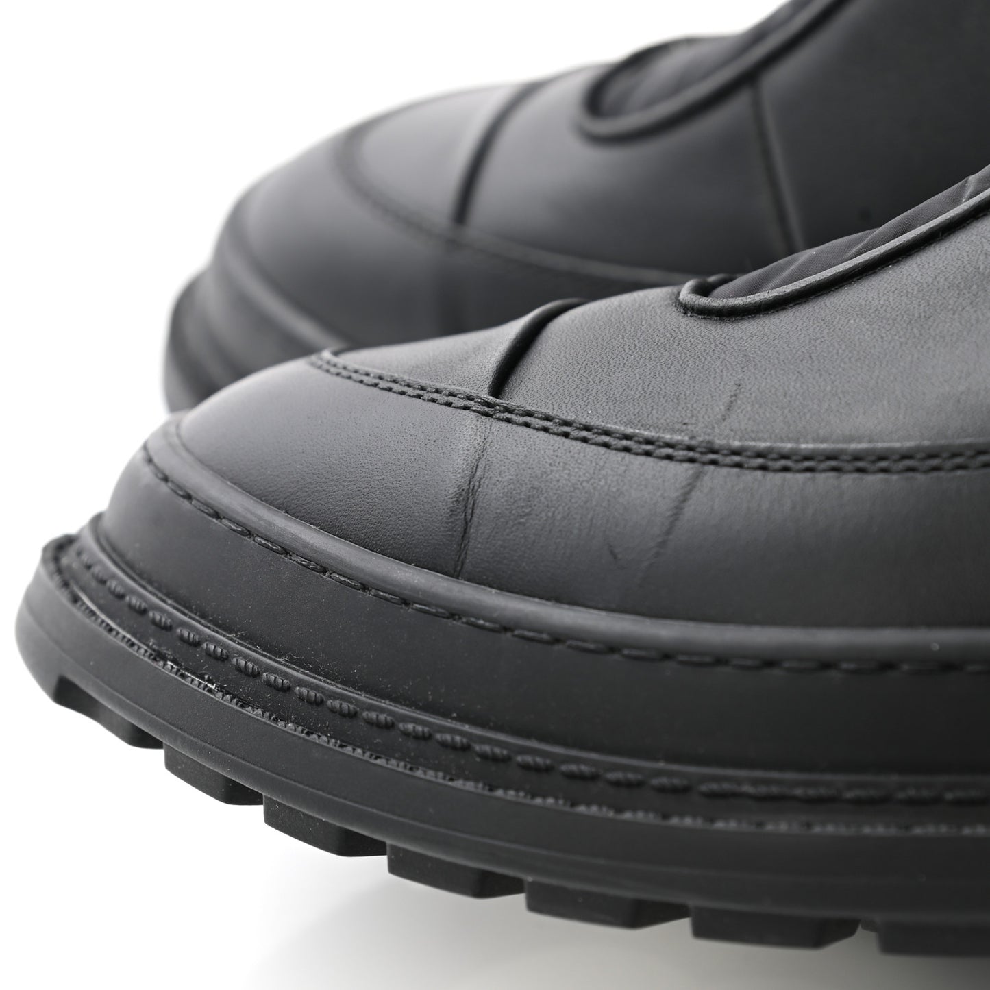 Calfskin Nylon CC Ankle Snow Boots 37 Black