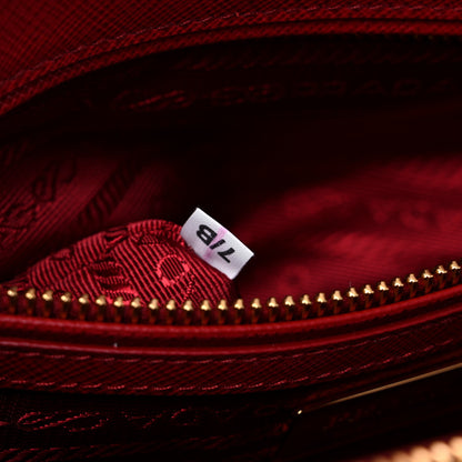 Prada Saffiano Small Galleria Double Zip Tote Fuoco 7 of 13