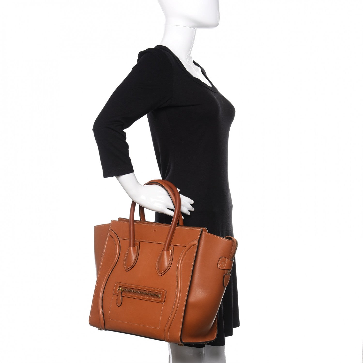 Celine Natural Calfskin Mini Luggage Tan 2 of 10