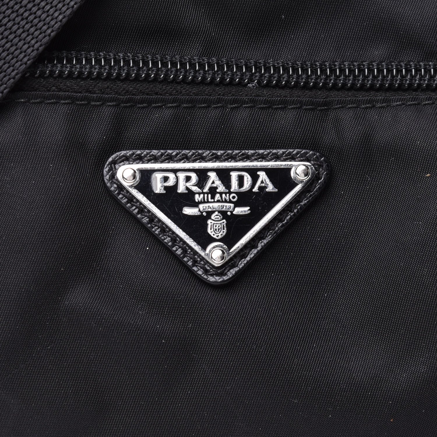 Prada Nylon Vela Flat Messenger Bag Black 7 of 11