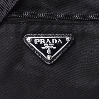 Prada Nylon Vela Flat Messenger Bag Black 7 of 11