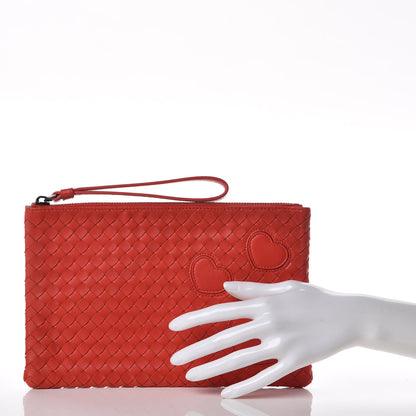 Bottega Veneta Nappa Intrecciato Romantic Document Case Red 2 of 10