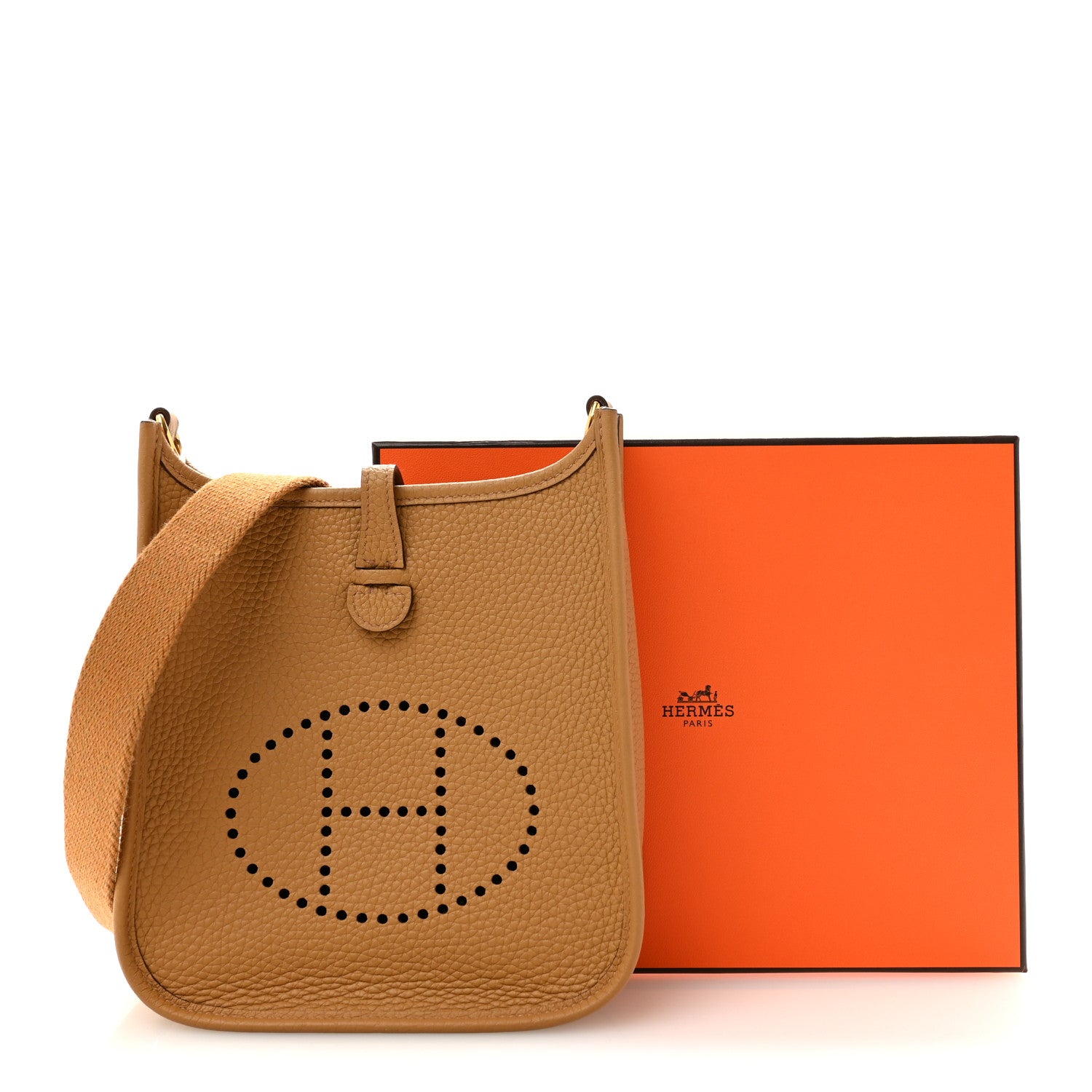 Hermes Taurillon Clemence Evelyne TPM Biscuit 11 of 11