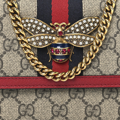 Gucci GG Supreme Monogram Web Queen Margaret Chain Wallet Red 7 of 9