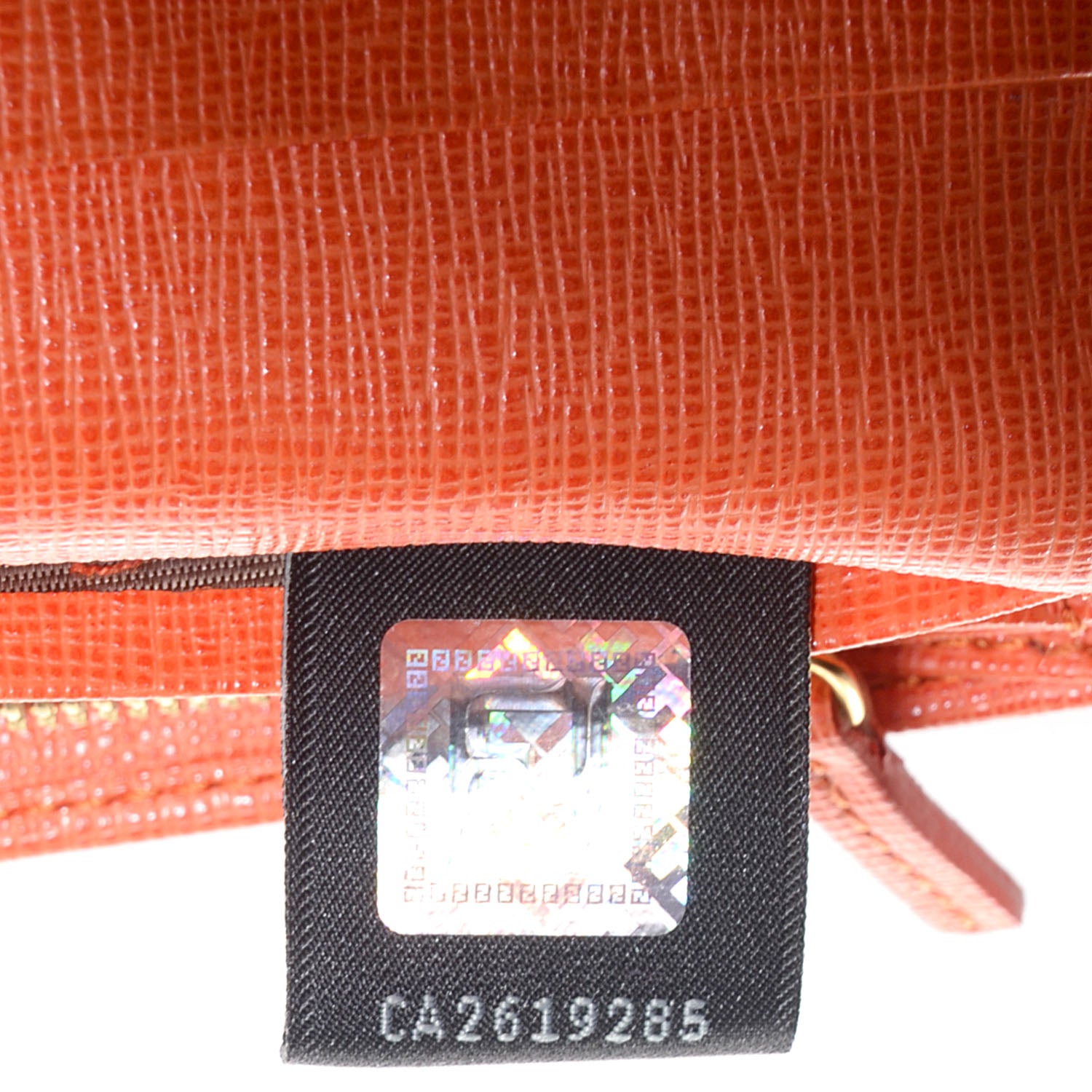 Fendi Vitello Elite Continental Wallet Arancio 7 of 7