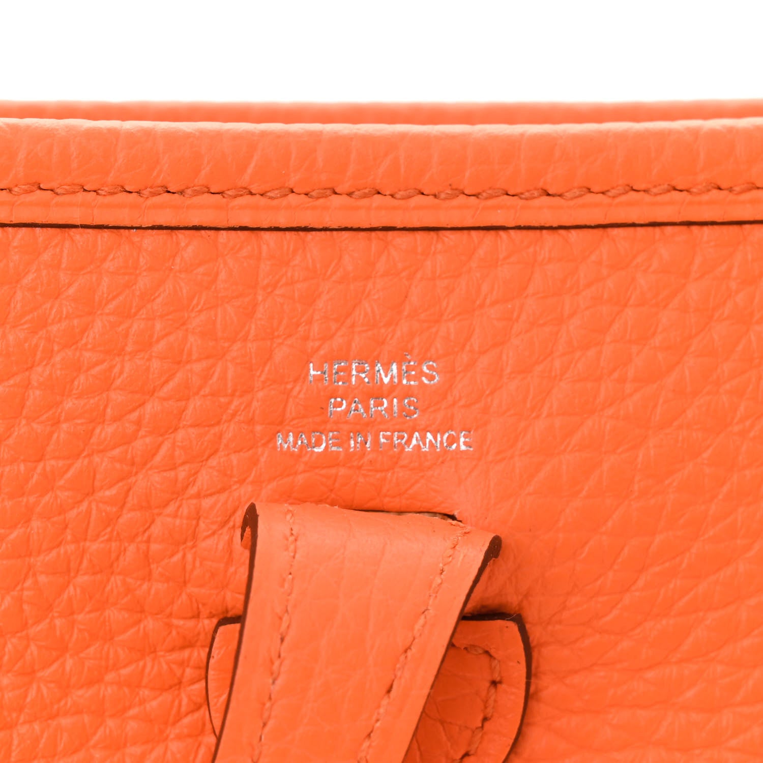 Hermes Taurillon Clemence Evelyne TPM Orange 6 of 11