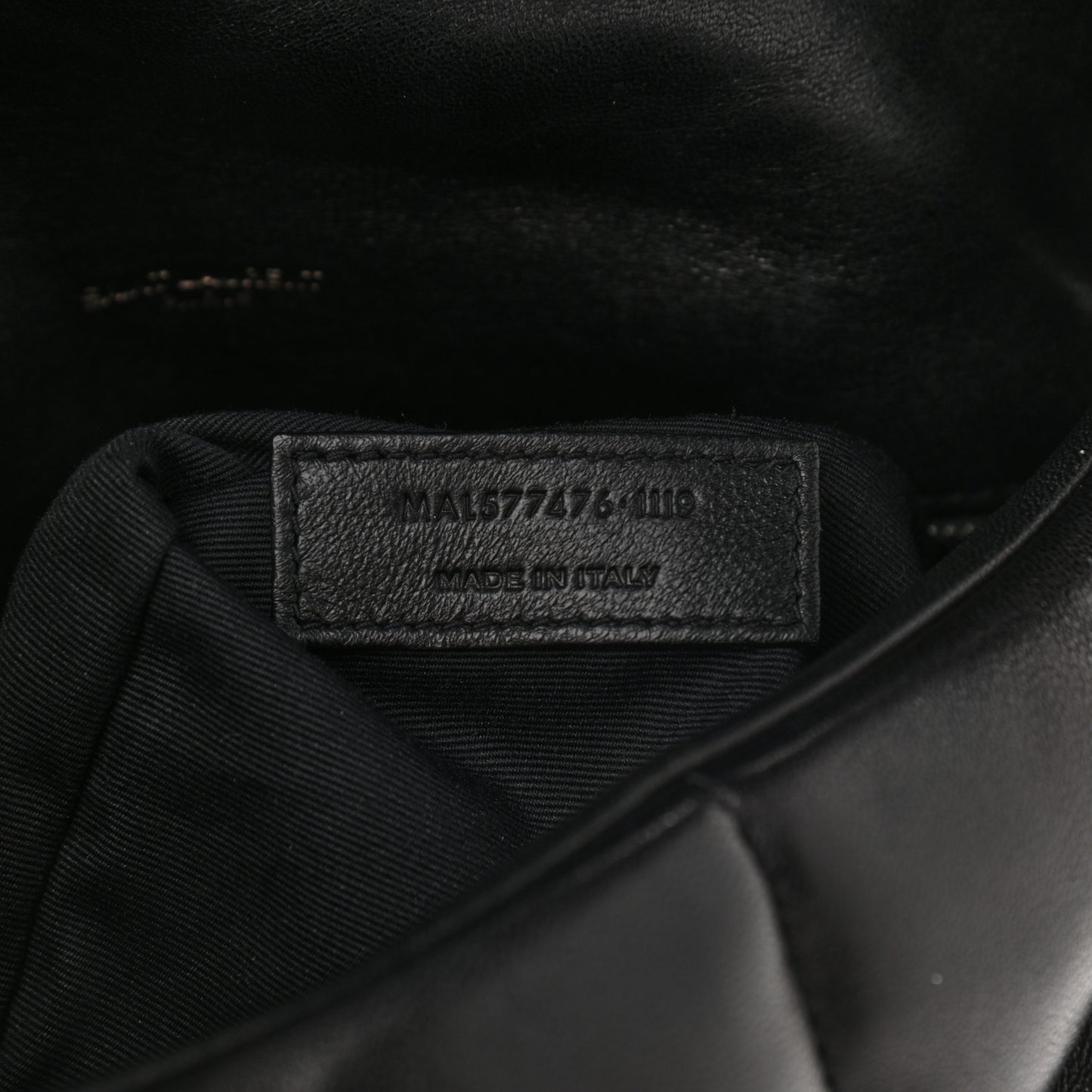 Lambskin Quilted Small Loulou Puffer Monogram Chain Satchel Black