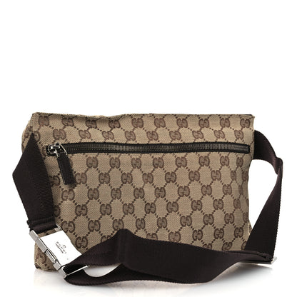 Gucci GG Monogram Double Pocket Belt Bag Dark Brown 3 of 13