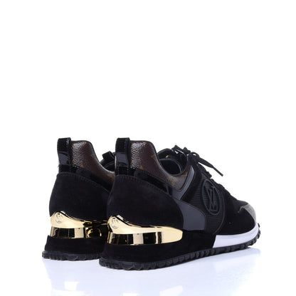 Louis Vuitton Suede Monogram Run Away Sneakers 37.5 Black 4 of 11