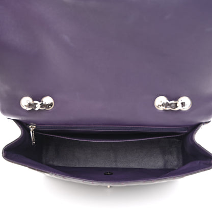 Chanel Patent Quilted Jumbo Single Flap Dark Purple 4 of 10
