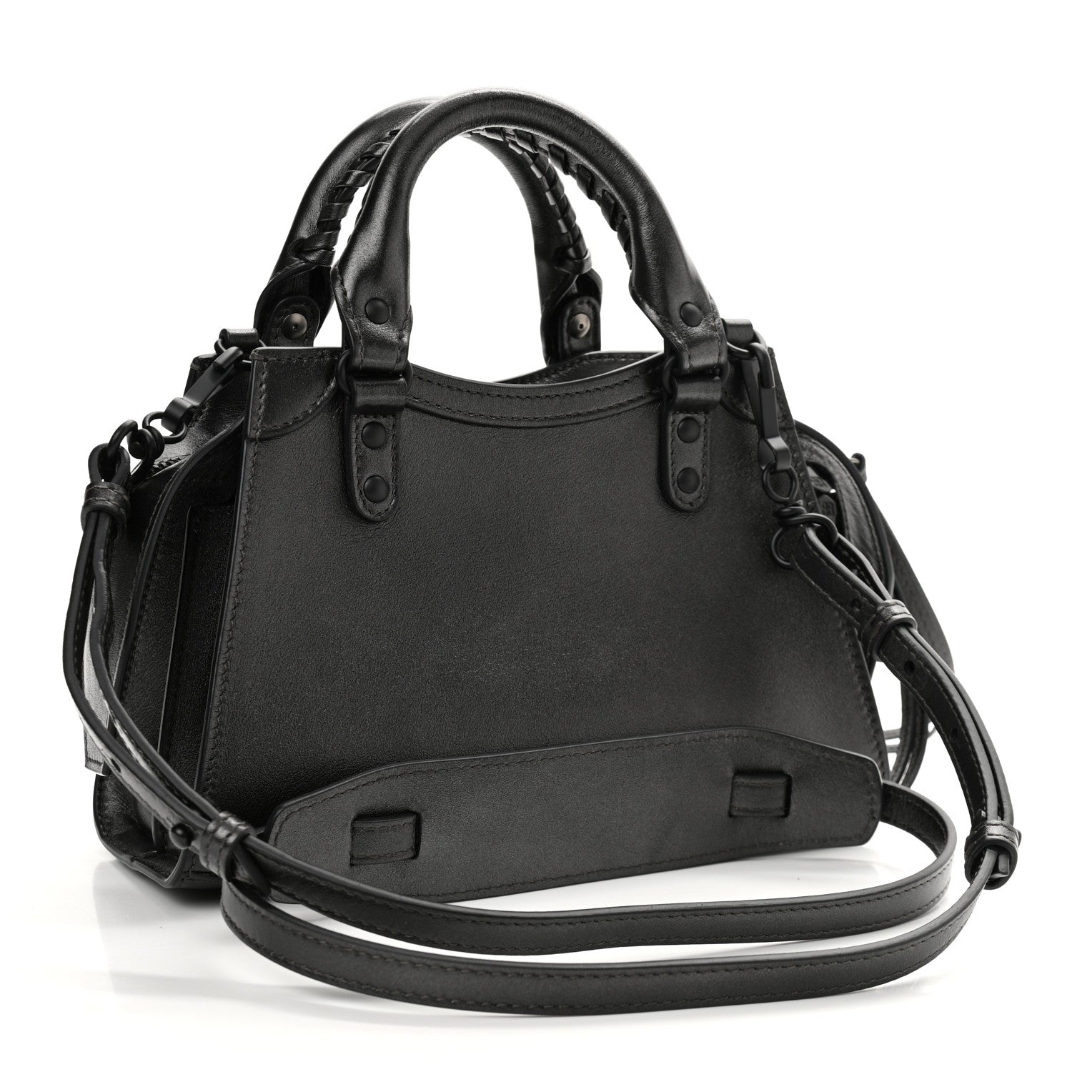 Balenciaga Smooth Calfskin Neo Classic Black Hardware Mini City Gunmetal 3 of 10