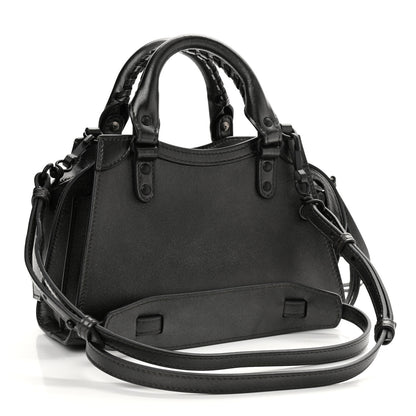 Balenciaga Smooth Calfskin Neo Classic Black Hardware Mini City Gunmetal 3 of 10