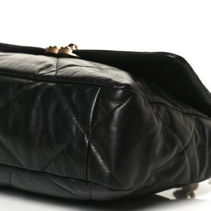 Chanel Goatskin Quilted Large Chanel 19 Flap Black 10 of 10