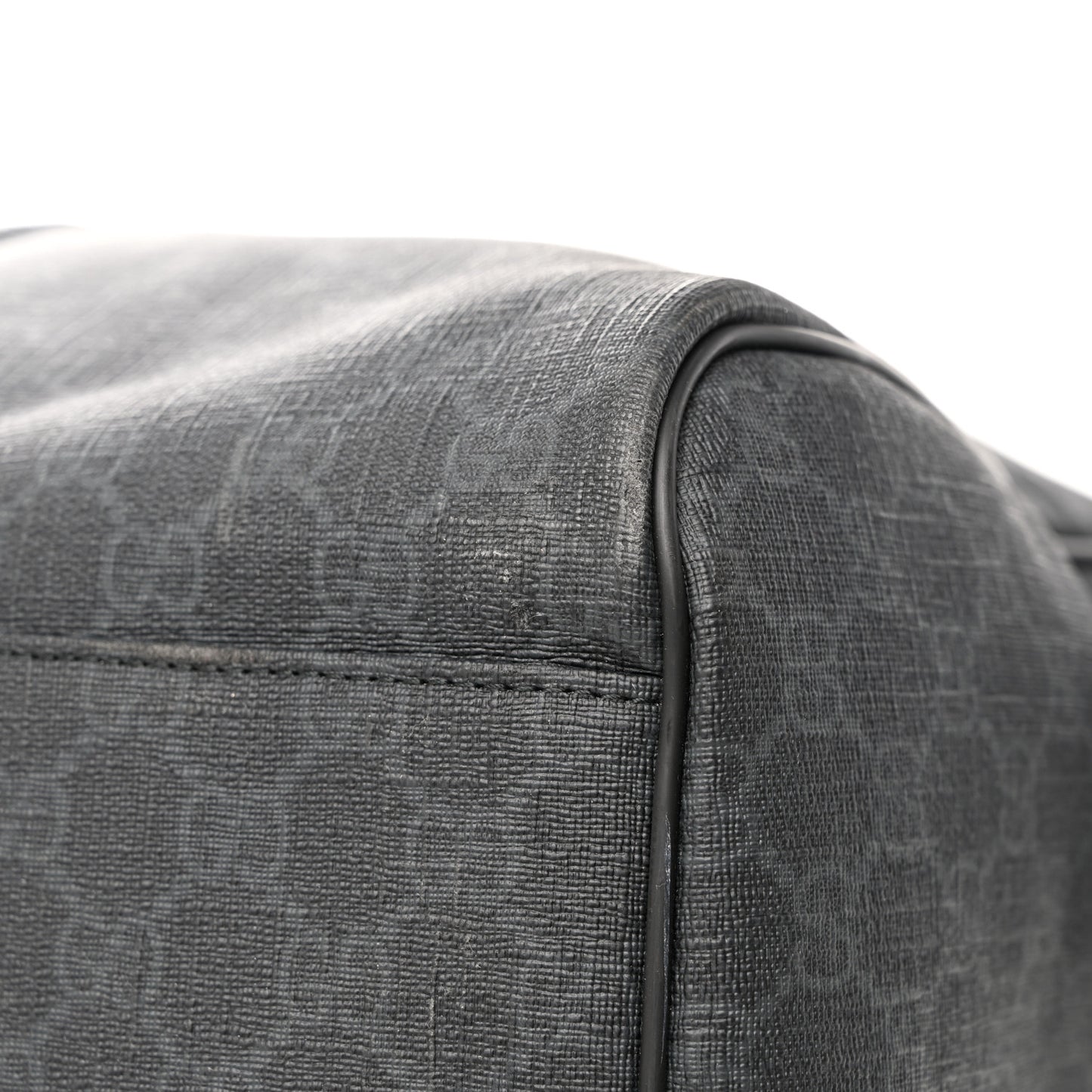 GG Supreme Monogram Medium Carry-On Duffle Bag Black Grey