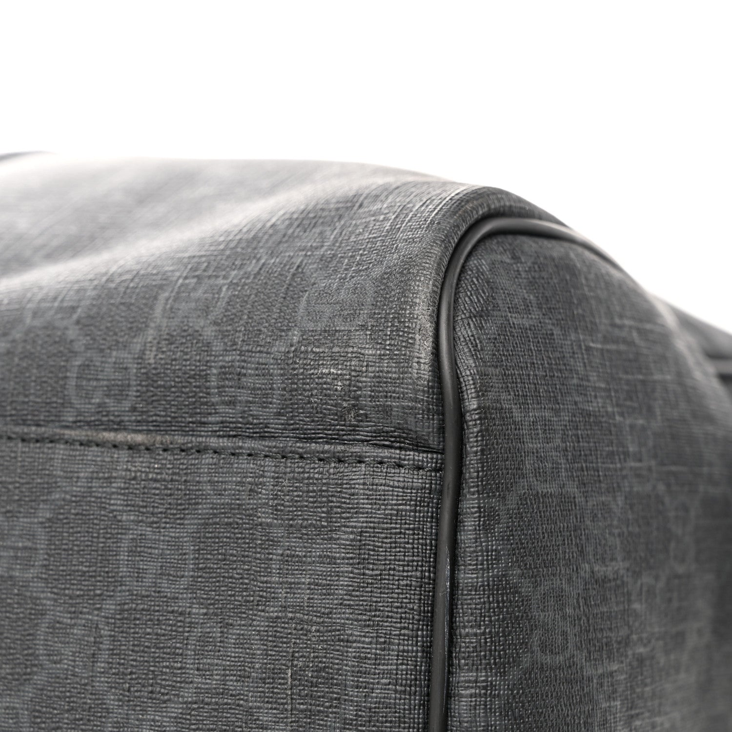 Gucci GG Supreme Monogram Medium Carry-On Duffle Bag Black Grey 12 of 16