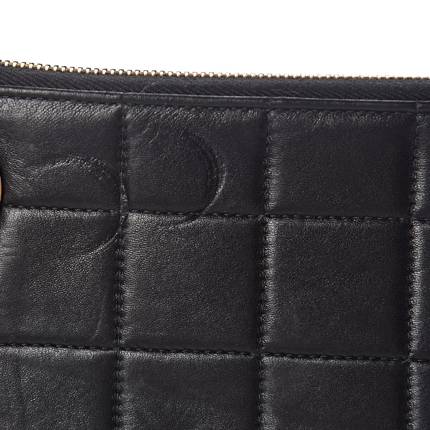 Chanel Lambskin Quilted Chocolate Bar Wristlet Black 9 of 14