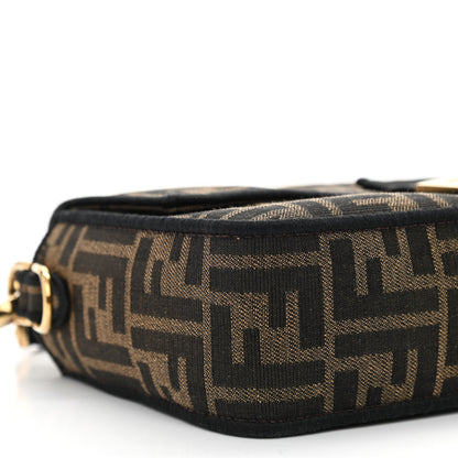 Fendi Fabric Jacquard FF 1974 Medium Baguette Tobacco Moro Black 9 of 12