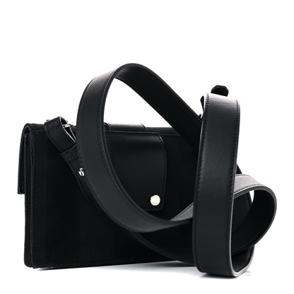 Fendi Recycled Nylon Vitello Grace Light Pequin Baguette Belt Pouch Black 3 of 11
