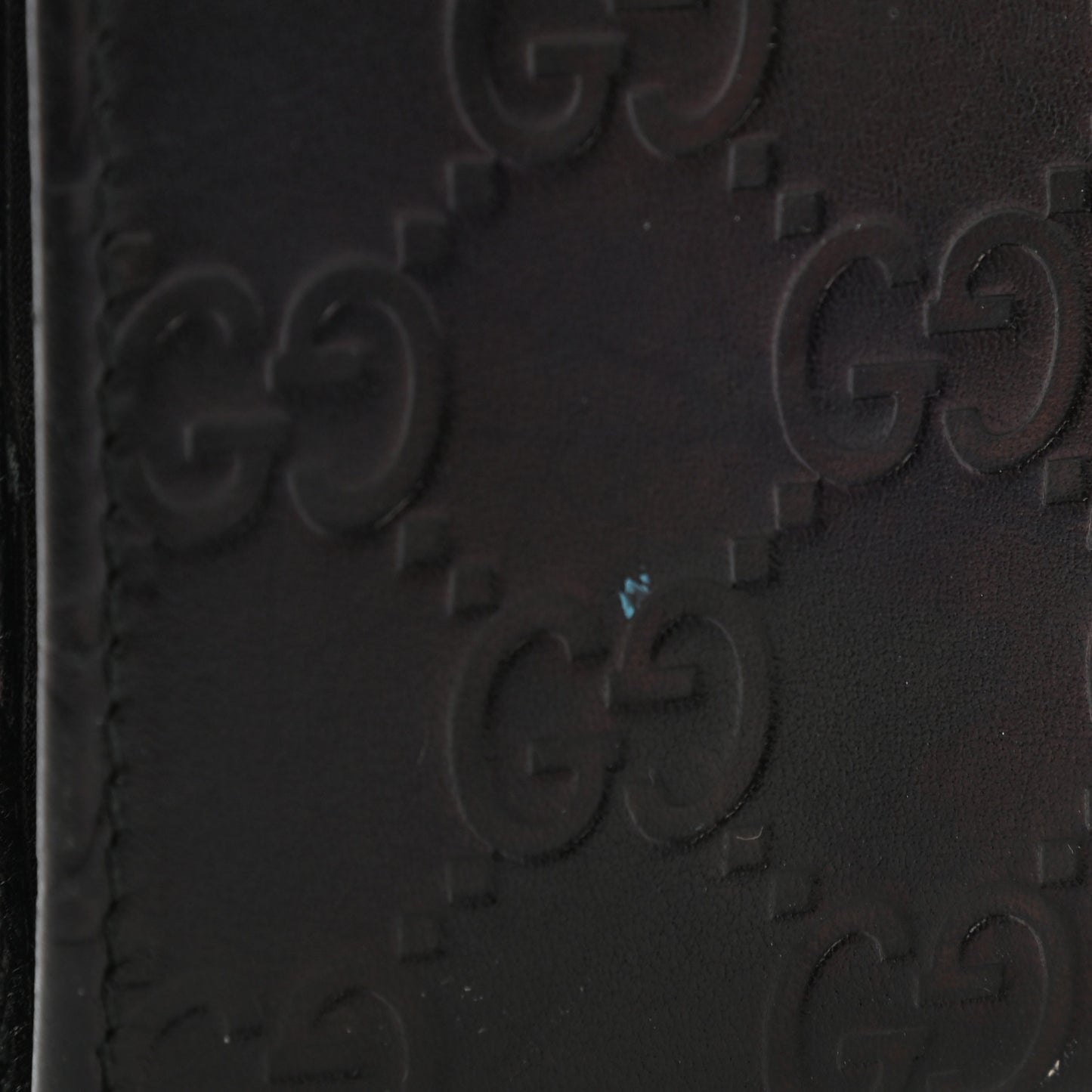 Guccissima Metal Bar French Flap Wallet Black