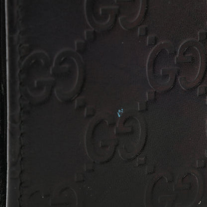 Gucci Guccissima Metal Bar French Flap Wallet Black 6 of 12