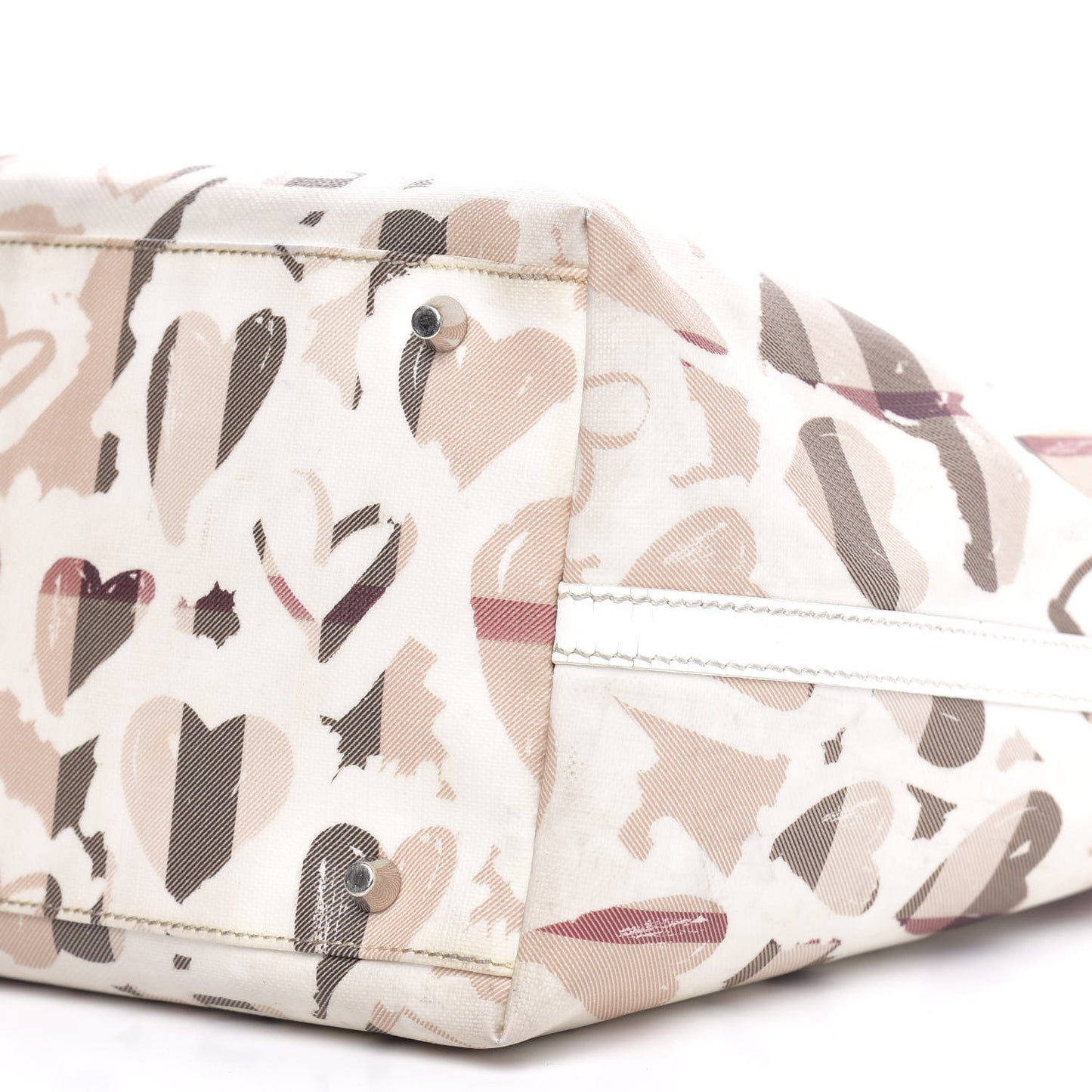 Nova Check Heart Tote White