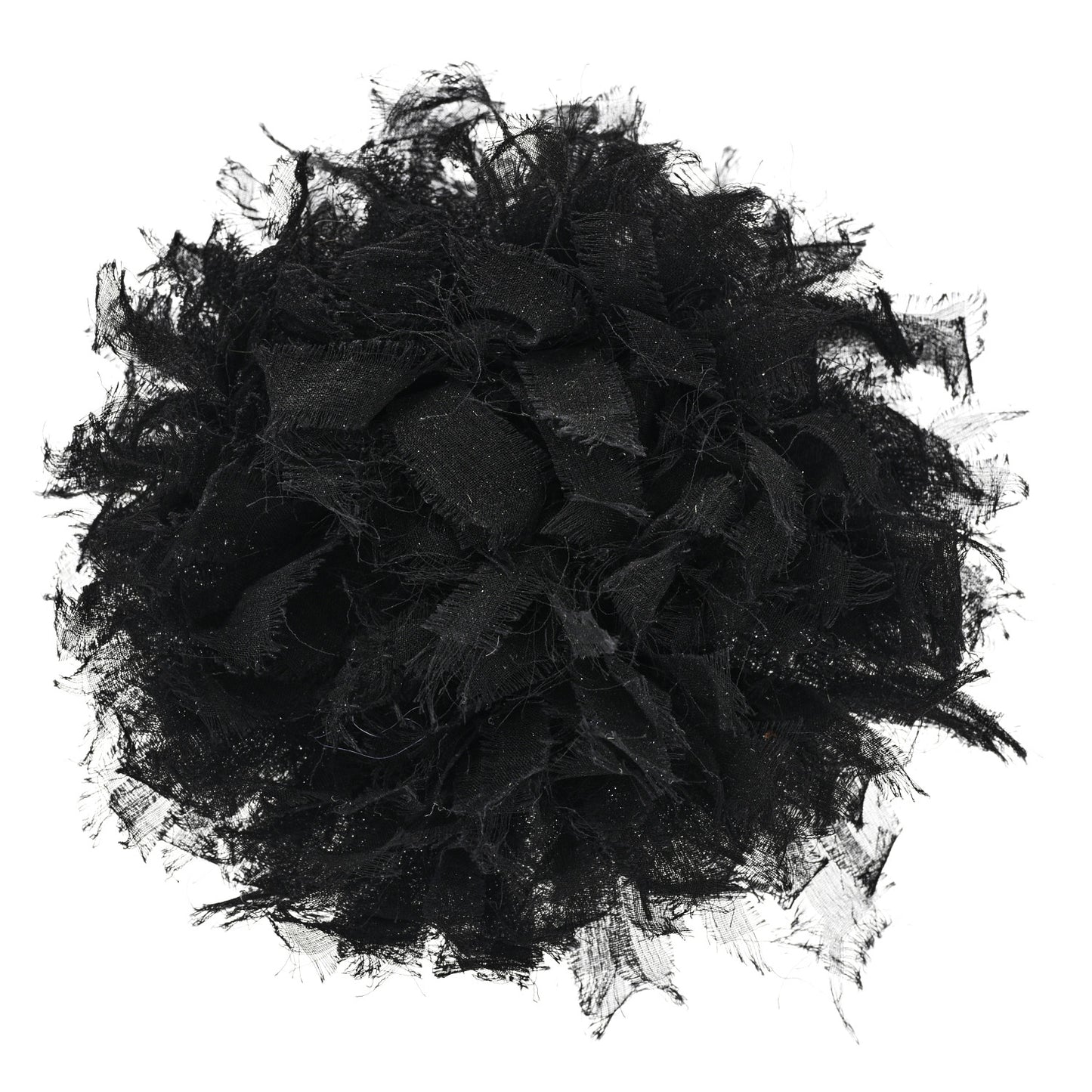 Tulle Camellia Brooch Black