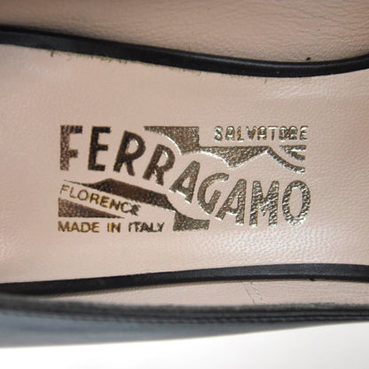 FASHIONPHILE SALVATOREFERRAGAMOLeatherMadreperlaPeepToeHeels10Black 5 of 6