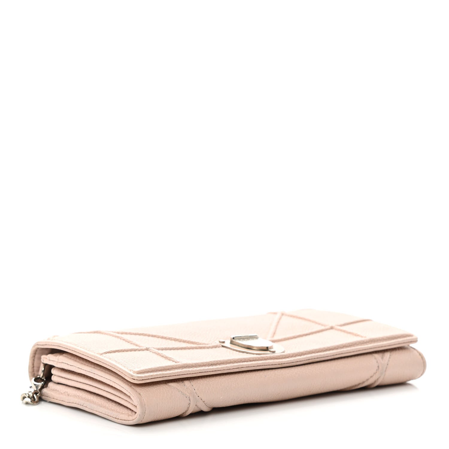 Christian Dior Grained Calfskin Diorama Wallet on Chain Pouch Nude 4 of 15