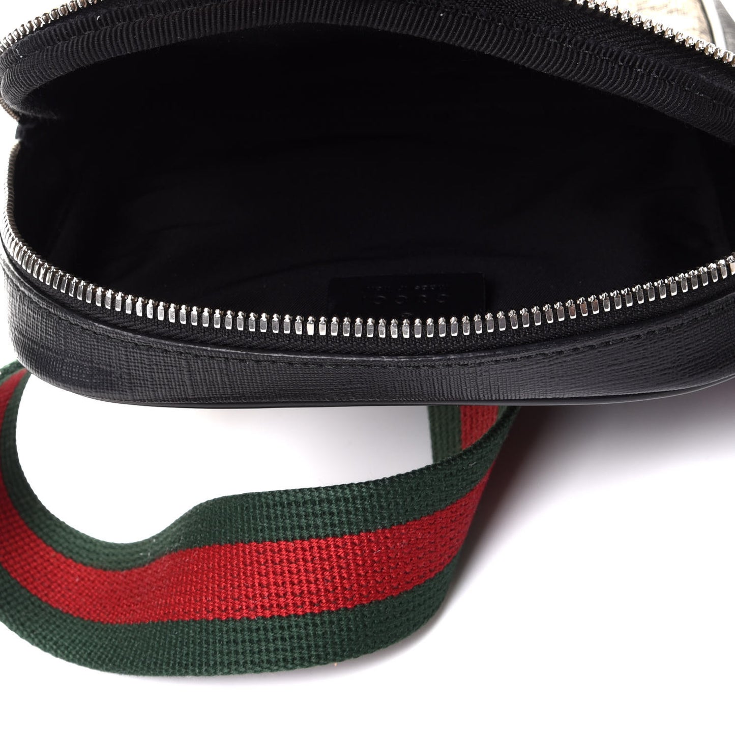 GG Supreme Monogram Web Belt Bag Black