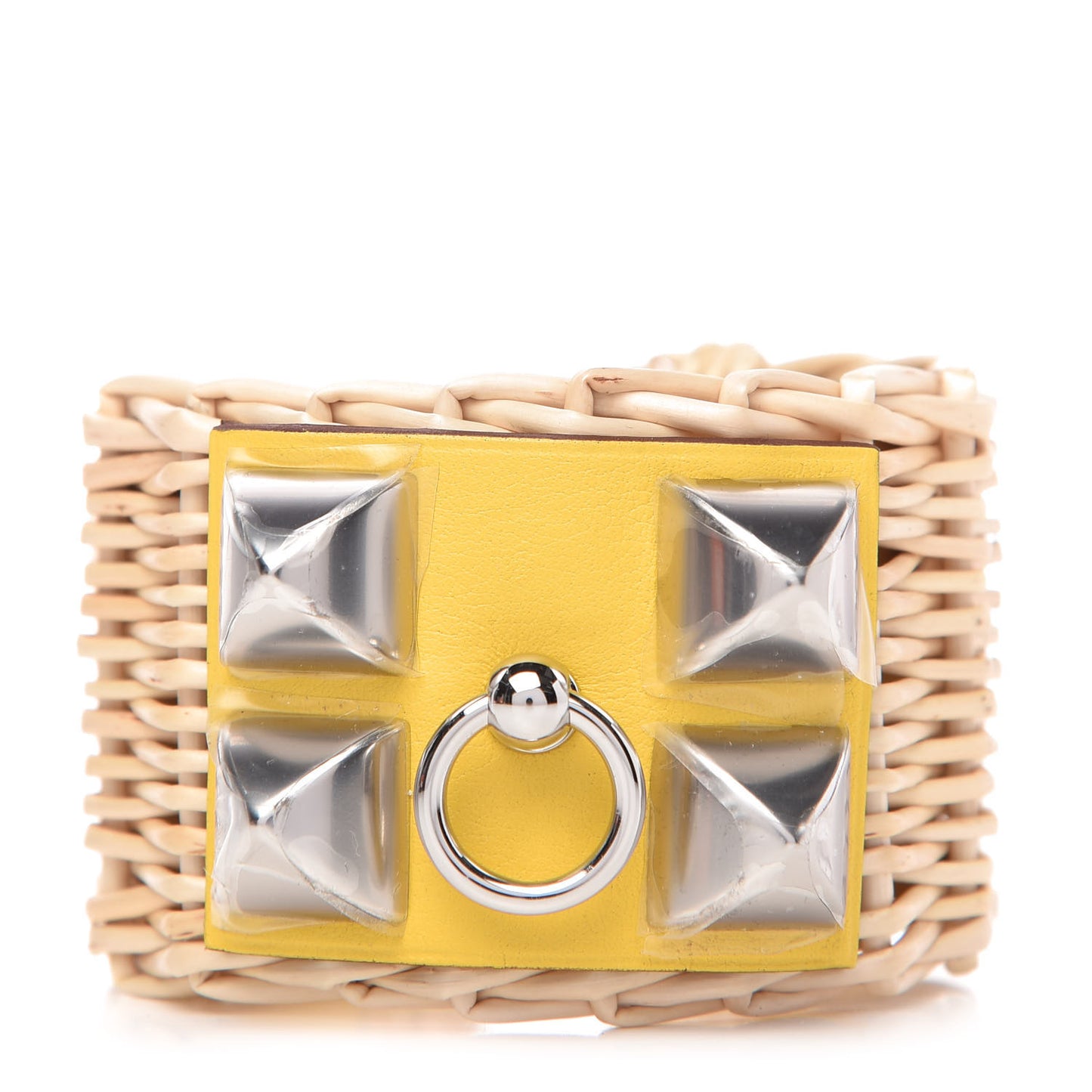 Barenia Osier Collier De Chien CDC Picnic Bracelet T2 Jaune De Naples