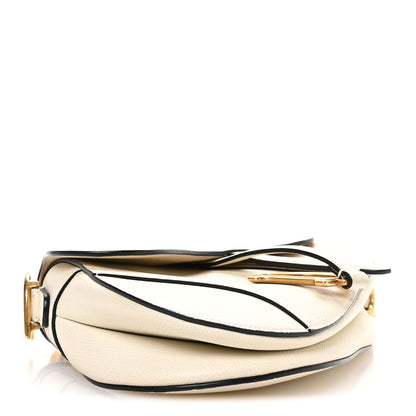 Christian Dior Grained Calfskin Saddle Bag White 4 of 11